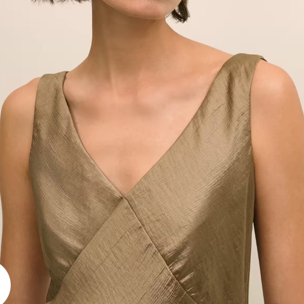 Brooks Brothers Women’s Viscose Bronze-Gold Slip Dress - Picture 2 of 4